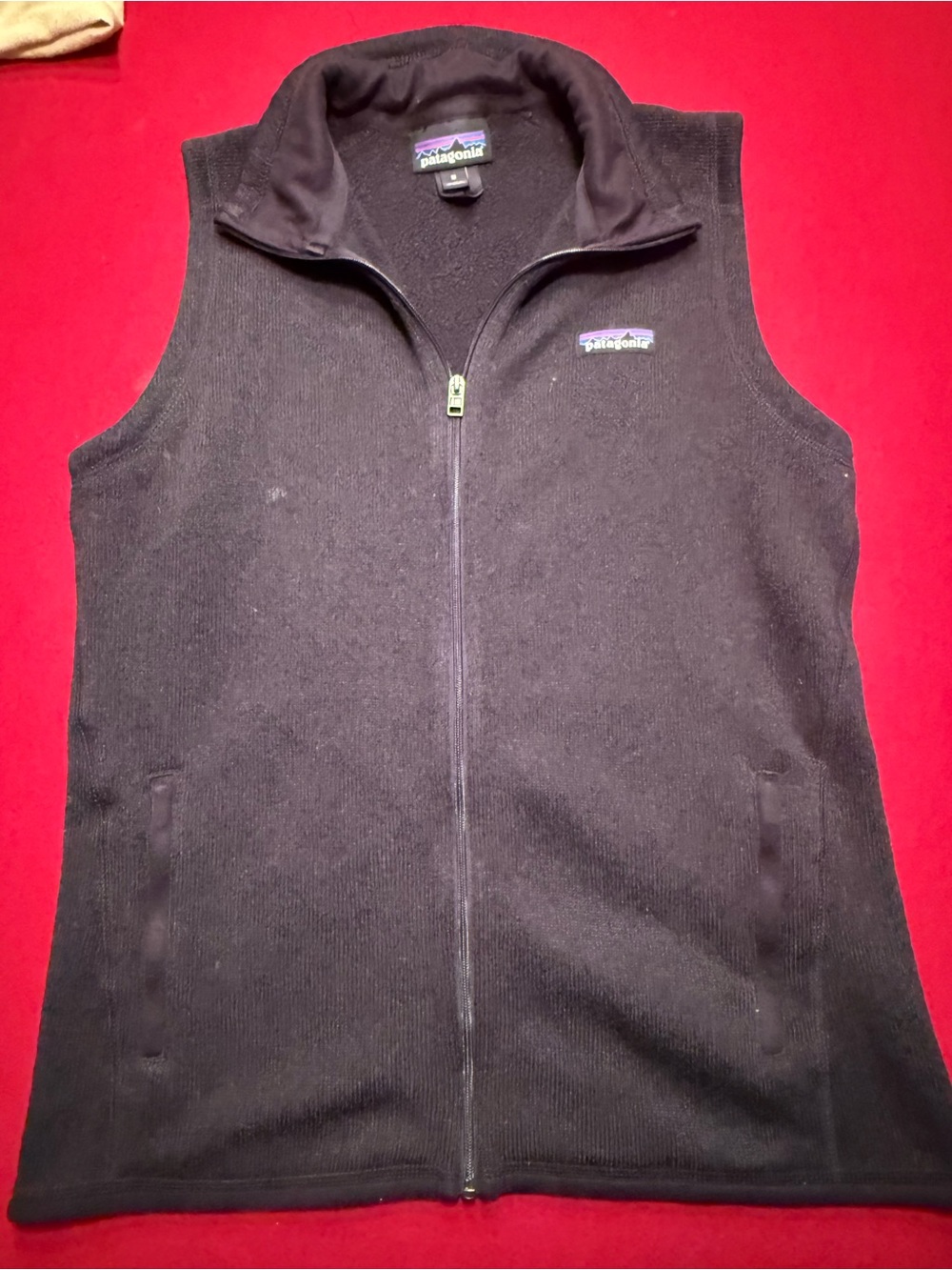 Patagonia Black Fleece Vest with Full Zip